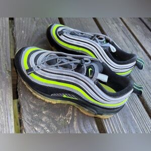 Nike Airmax 97 GS HZ Sneakers Black Green Volt size US 4Y